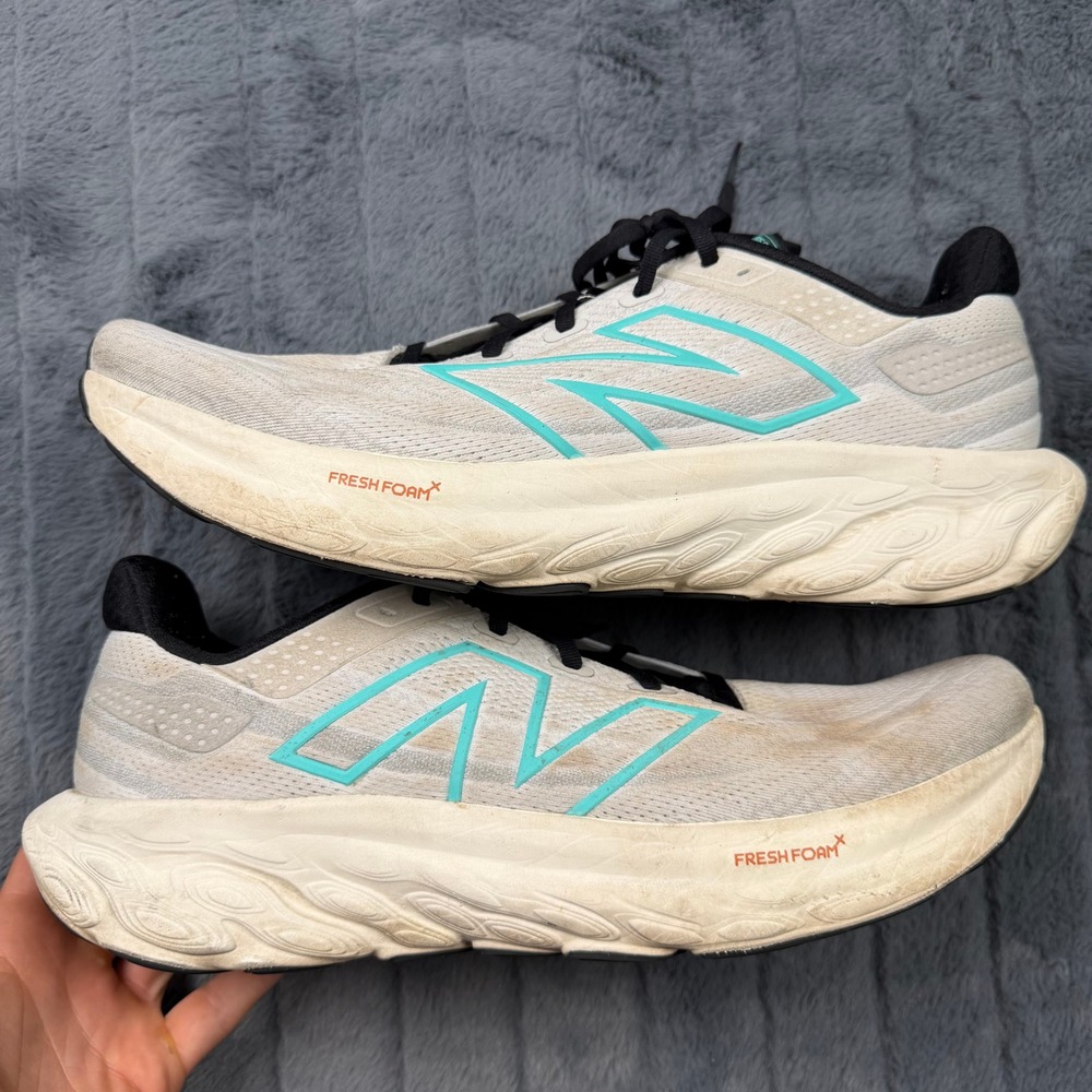 New Balance Fresh Foam X 1080 v13 Mens Running Shoes White Teal M1080AFF Size 14
